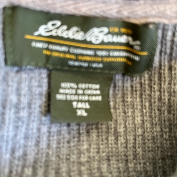 Men’s Eddie Bauer Pullover Size XL Tall Ribbed Cotton Sweater - Picture 3 of 4